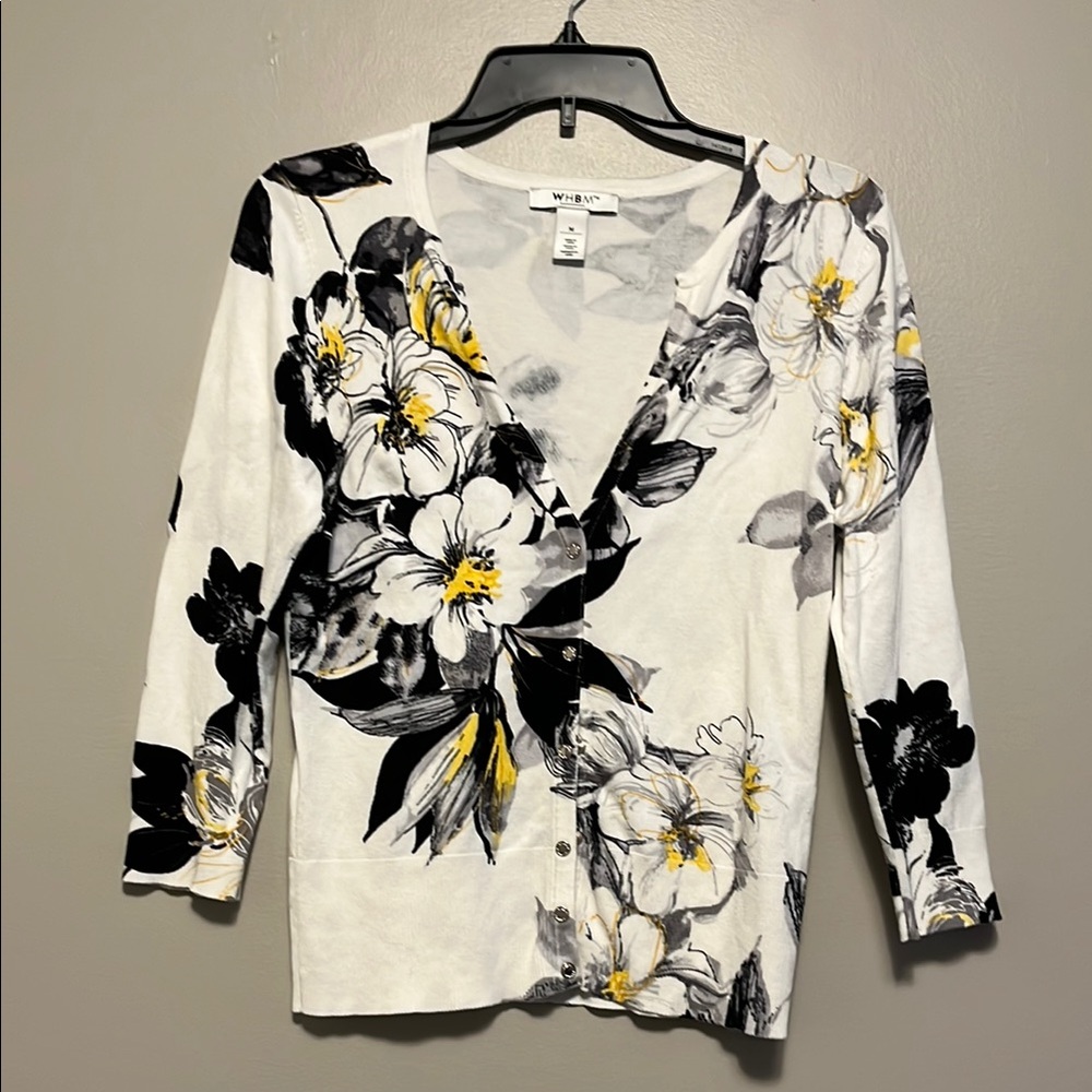 White House Black Market Floral Women's Sweater